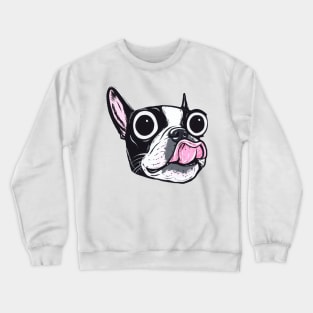 Boston Terrier Face Crewneck Sweatshirt